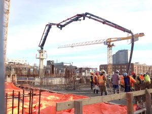 Slab Pour with Placing Arm